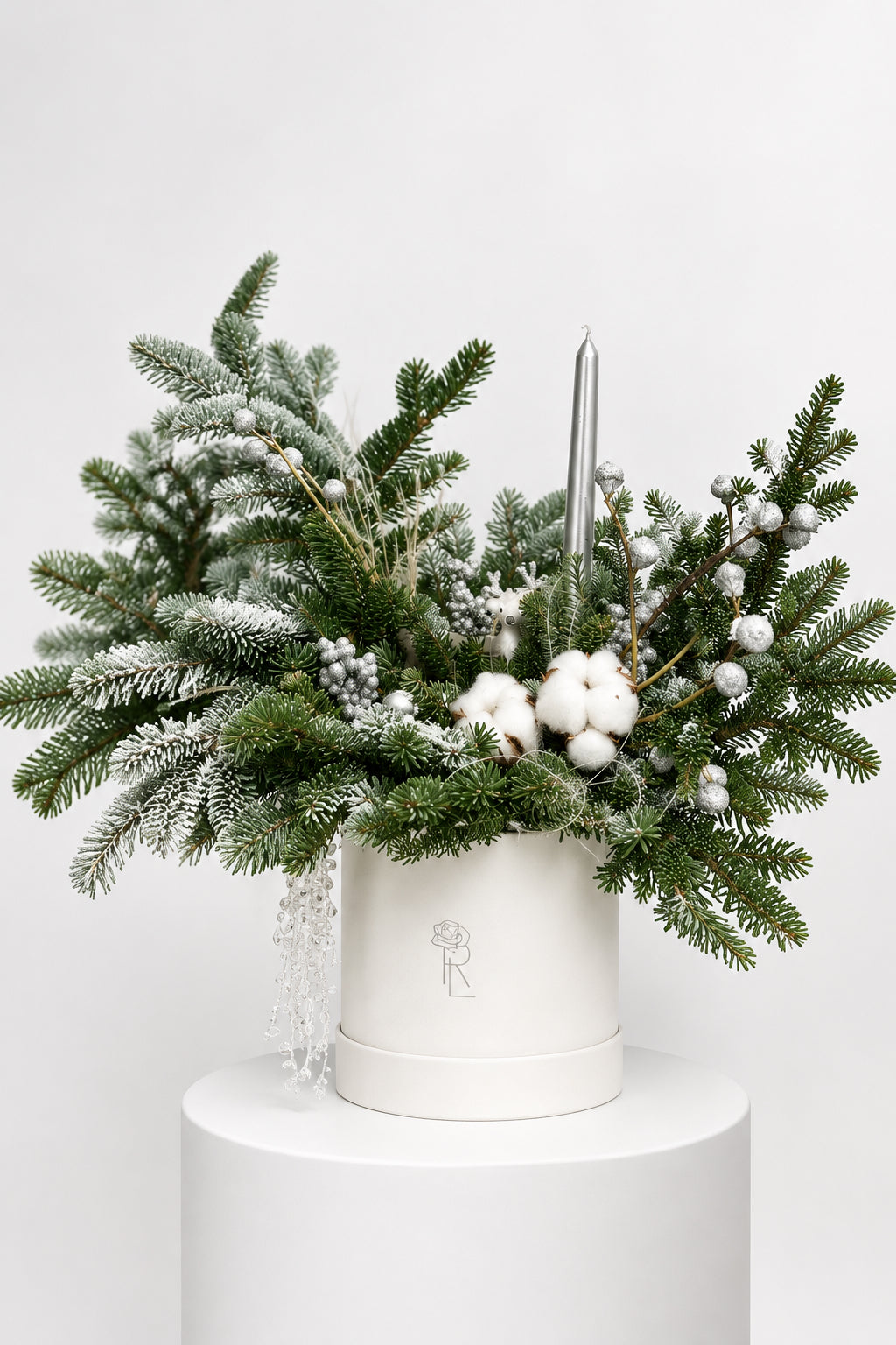 White Velvet Deer Box