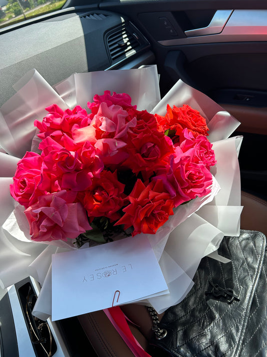 Signature Red and Bright Pink Roses
