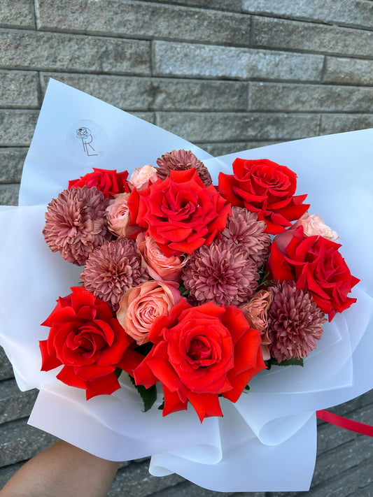 Chrysanthemum and Roses Mix