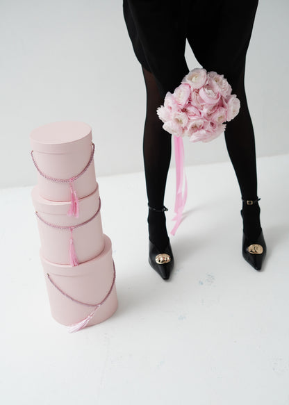 Bouquet de renoncules roses