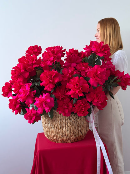 Panier de nos Roses Signature Hot Pink