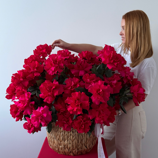 Panier de nos Roses Signature Hot Pink
